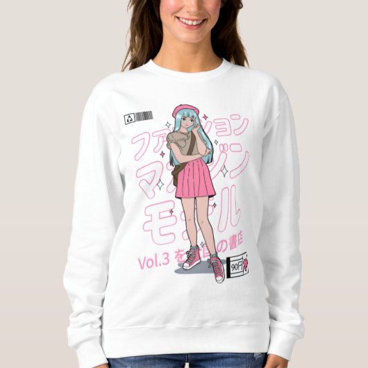 Sweatshirt chracter femelle anime (Devant)