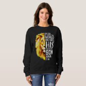 Sweatshirt Chrétien Pour Hommes Lion De Juda Graphisme Dieu J (Devant entier)