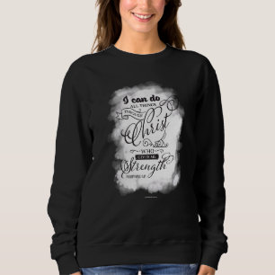 Sweatshirt Christ Me Donne Force Bible chrétienne Verse Rel