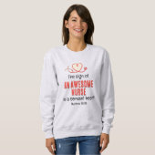 Sweatshirt Christian AWESOME NURSE SERVANT COEUR Personnalisa (Devant entier)