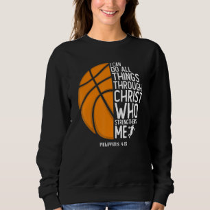Sweatshirt Christian Basketball Philippians 413 Je peux faire
