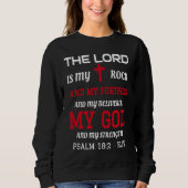 Sweatshirt Christian Bible Scripture Verse Psalm 182 (Devant)