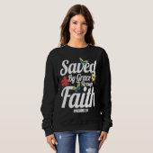 Sweatshirt Christian Bible Verse Ephesians 28 Flower Butterfl (Devant entier)