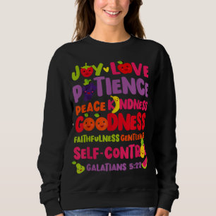 Sweatshirt Christian Bible Verse Fruit of The Spirit Galatian