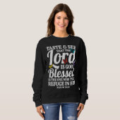Sweatshirt Christian Bible Verse Psalm 348 Butterfly (Devant entier)