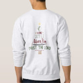 Sweatshirt Christian Christmas Carol Typographie rustique (Dos)
