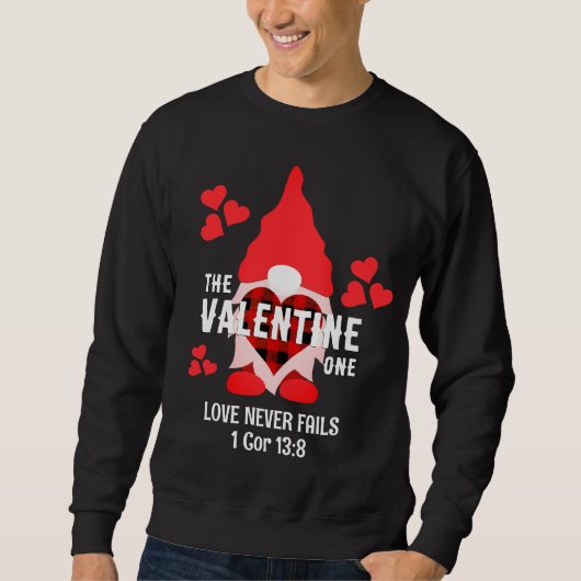 Sweatshirt Christian Couples VALENTINE GNOME Coeurs rouges (Devant)