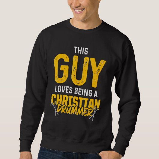 Sweatshirt Christian Drummer Church Adoration Drum Player 89 (Devant)
