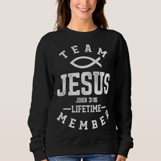 Sweatshirt Christian Gift Team Jésus Dieu religieux (Devant)