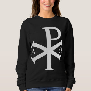 Sweatshirt Christian History Alpha Omega Chi Rho byzantine Ch