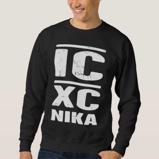 Sweatshirt Christian IC XC NIKA  Distressed Eastern Orthodox (Devant)