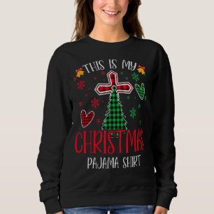 Sweatshirt Christian Jésus C'Est Mon Buffalo Plaid Noël