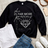 Sweatshirt Christian Mom Proverbs 31:10 Jewel Typography