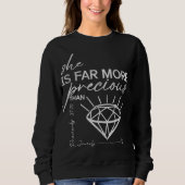 Sweatshirt Christian Mom Proverbs 31:10 Jewel Typography (Devant)