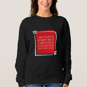 Sweatshirt Christian Mosquito Joke Funny Deluxe Religieux Jes