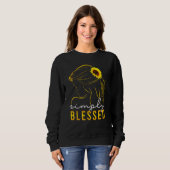 Sweatshirt Christian Mother s Day  Sunflower Simply Blessed W (Devant entier)