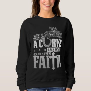 Sweatshirt Christian Motorcycle Vie Vous Jette Une Courbe