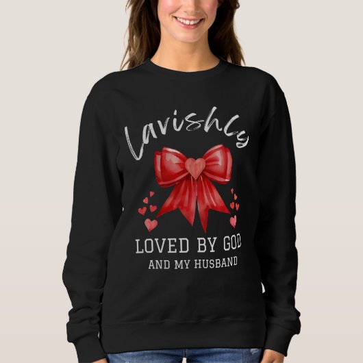 Sweatshirt Christian Valentine LAVISHLY LOVED Coquette Bow (Devant)