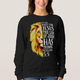 Sweatshirt Christian Verse Jésus Foi Lion Juda Graphisme sur