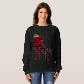 Sweatshirt Christmas 2020 Buffalo Plaid Dino Rex (Devant entier)