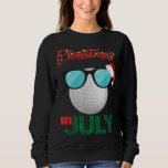 Sweatshirt Christmas à July Golf Glasses Santa Hat Su<br><div class="desc">Noël en juillet Golf Lunettes de golf Santa Hat Cadeau d'été</div>
