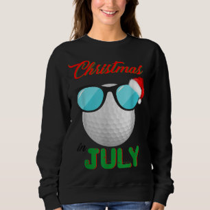 Sweatshirt Christmas à July Golf Glasses Santa Hat Su