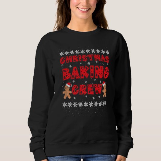Sweatshirt Christmas Baking Crew Gingerbread Men with Xmas Ha (Devant)