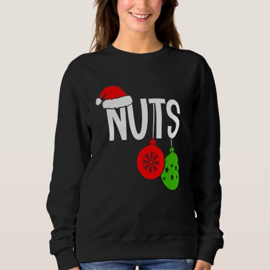 Sweatshirt Christmas Chest Nuts Christmas Couple Mr and Mrs L (Devant)