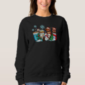 Sweatshirt Christmas Coffee Animals Latte Snowman (Devant)