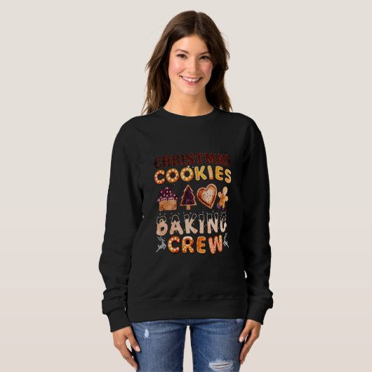 Sweatshirt Christmas Cookie Baking Crew Xmas Cookie Exchange (Devant entier)