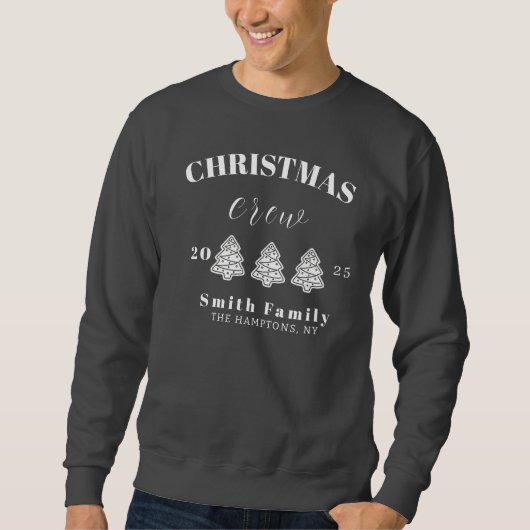 Sweatshirt Christmas Crew Custom Family Personalized Gingerbr (Devant)