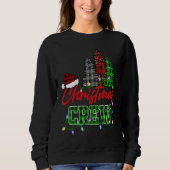 Sweatshirt Christmas Crew Three Tree Buffalo Plaid Matching F (Devant)