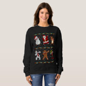 Sweatshirt Christmas  Dabbing Santa Claus Dabbing Snowman  XM (Devant entier)