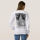 Sweatshirt Christmas deer trees snow ladies  sweat-shirt  (Dos entier)