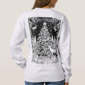 Sweatshirt Christmas deer trees snow ladies  sweat-shirt  (Dos)