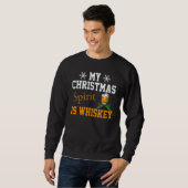 Sweatshirt Christmas Drinking Whiskey Liquor Drinker Saying (Devant entier)