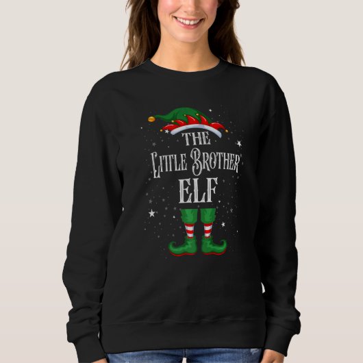 Sweatshirt Christmas Elf Matching Family Group Little Brother (Devant)