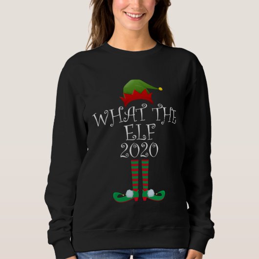 Sweatshirt Christmas Elf What the Elf 2020 (Devant)
