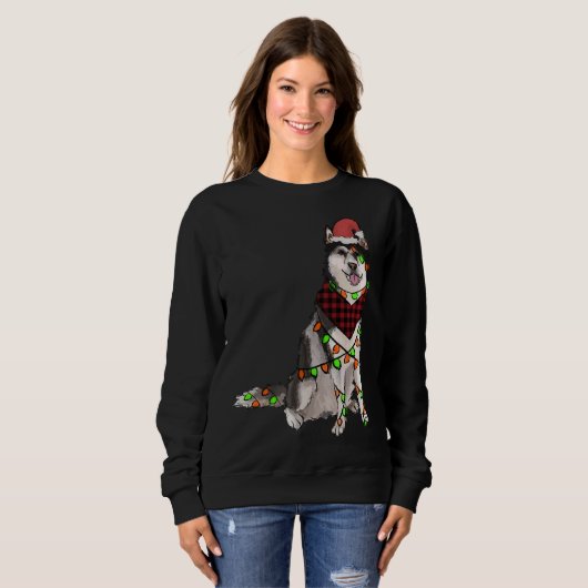 Sweatshirt Christmas Husky (Devant entier)