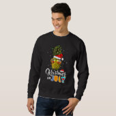 Sweatshirt Christmas In July Pineapple Christmas Tree Lights  (Devant entier)