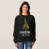 Sweatshirt Christmas In July Santa Summer Beach Vacation Tree (Devant entier)