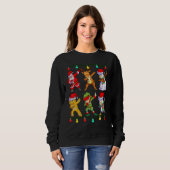 Sweatshirt Christmas Kids Boys Men Dabbing Santa Elf Deer Fri (Devant entier)