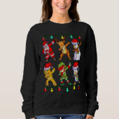 Sweatshirt Christmas Kids Boys Men Dabbing Santa Elf Deer Fri (Devant)