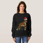 Sweatshirt Christmas Lights Boxer Dog Lover Funny Gift (Devant entier)