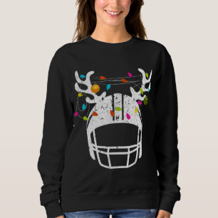 Sweatshirt Christmas Lights Football Helmet Funny Xmas