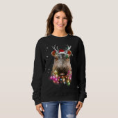 Sweatshirt Christmas Lights Hippo Fiona (Devant entier)