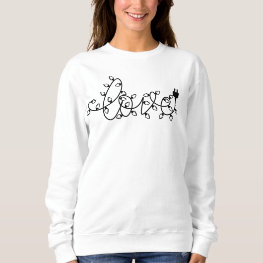 Sweatshirt Christmas Lights Love Text-45871 (Devant)
