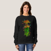Sweatshirt Christmas Lights Upside Down Pineapple Swinger Xma (Devant entier)