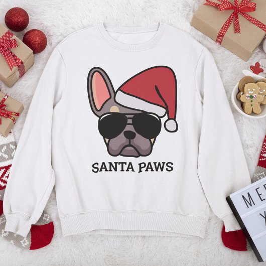Sweatshirt Christmas Lilac Tan French Bulldog