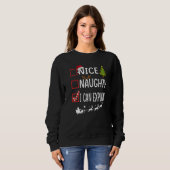 Sweatshirt Christmas List Xmas Santa Nice Naughty I Can Expl (Devant entier)